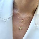 Petite 14kt Gold and Diamond Heart