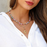 Multi-Color Gemstone Necklace