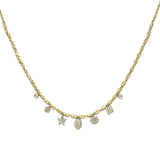 14kt Gold and Diamond Sparkle Dangle Necklace