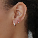 Calla 14kt Gold Diamond Huggies