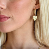 Golden Heart Dangle Earring