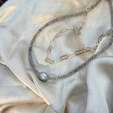 CAROLINE Pearl & gemstone necklace