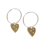 Golden Heart Dangle Earring