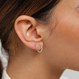 14kt Gold & Diamond Huggies