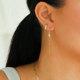 BOLT ~ LIGHTNING BOLT, THREADER EARRING