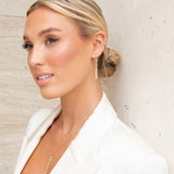 Book Chain Gold Disc Earring