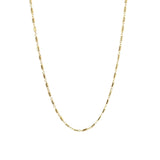 Gold chain necklace on a white background