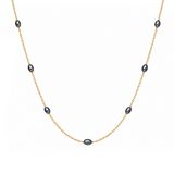 SUTTON SEED PEARL CHAIN NECKLACE - PEACOCK PEARL