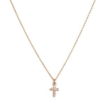 14kt GOLD & DIAMOND CROSS