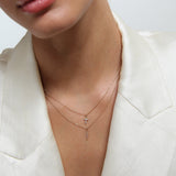 14kt GOLD & DIAMOND CROSS