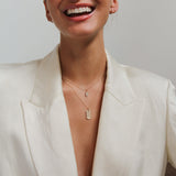 14kt Diamond Dog Tag