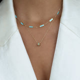 14kt Gold and Turquoise Bead Party necklace