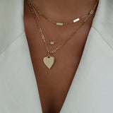 14kt Heart with Diamond Pendant