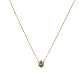 14kt Gold and Turquoise Bead Party necklace