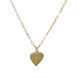 14kt Heart with Diamond Pendant