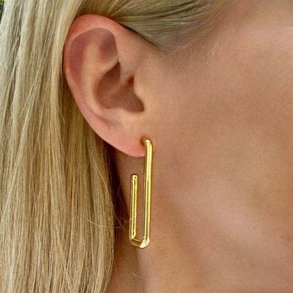 KARLY ELONGATED RECTANGLE EARRING