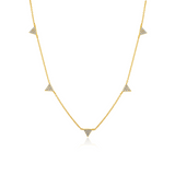 14kt Gold Diamond Triangle Necklace
