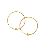 Amelia Mega Infinity Hoop with Gold Ball Accent
