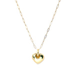 14kt Puff Heart Necklace