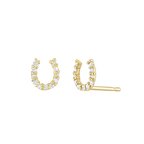 14kt Gold & Diamond Lucky Studs