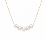 Britt ~ Five White Pearl Necklace