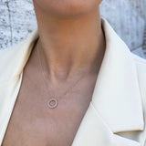 GWENETH Diamond Circle Necklace