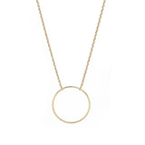 HAMMERED GOLD CIRCLE NECKLACE