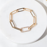 Friendship Bracelet w/ 14kt gold and diamond enhancer/carabiner