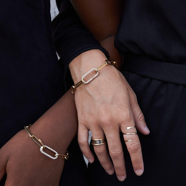 Friendship Bracelet w/ 14kt gold and diamond enhancer/carabiner