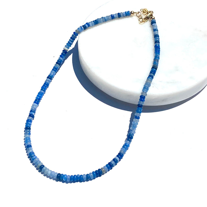 Denim Blue Aventurine Gemstone Necklace