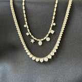 14kt Gold and Diamond Sparkle Dangle Necklace