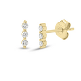 Trio Diamond Studs - 14kt gold & diamond