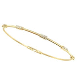 14kt GOLD AND DIAMOND FIVE STATION TRIO BRACELET