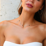 SUTTON SEED PEARL CHAIN NECKLACE - PEACOCK PEARL