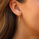 BOLT ~ LIGHTNING BOLT, THREADER EARRING