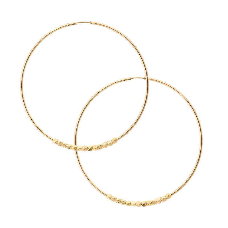 Celine Beaded Infinity Hoop Large