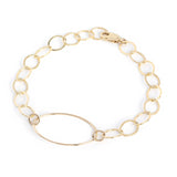 HANA oval loop and link bracelet ~ gold