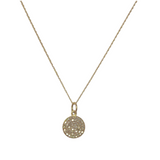 14kt Diamond Disc